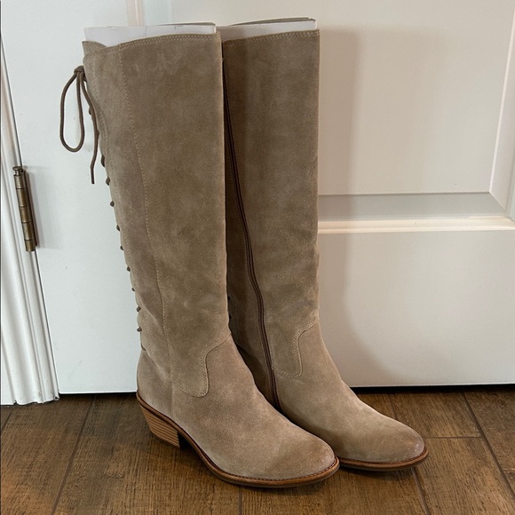 Sofft Sharnell Tan Beige Knee Boots - Picture 3 of 8